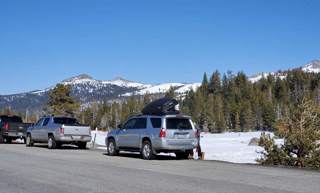 Hwy 88 roadside snow stop