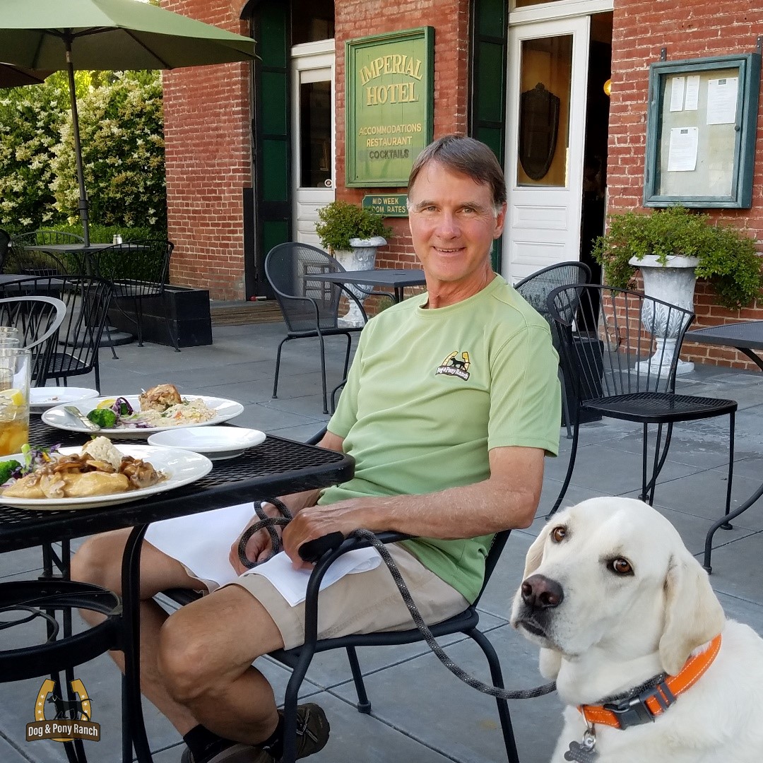 Dog-friendly patio dining in Amador County Gold Country